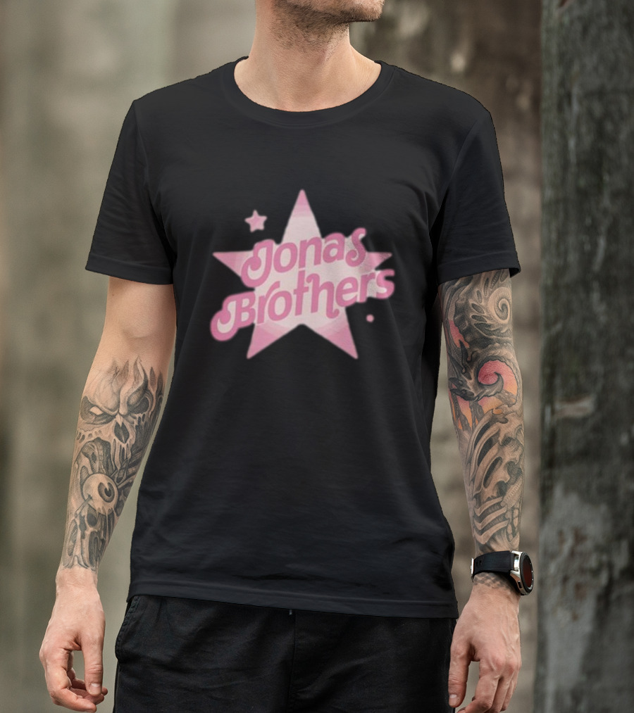 Jonas Brothers Pink Stars Retro T-Shirt