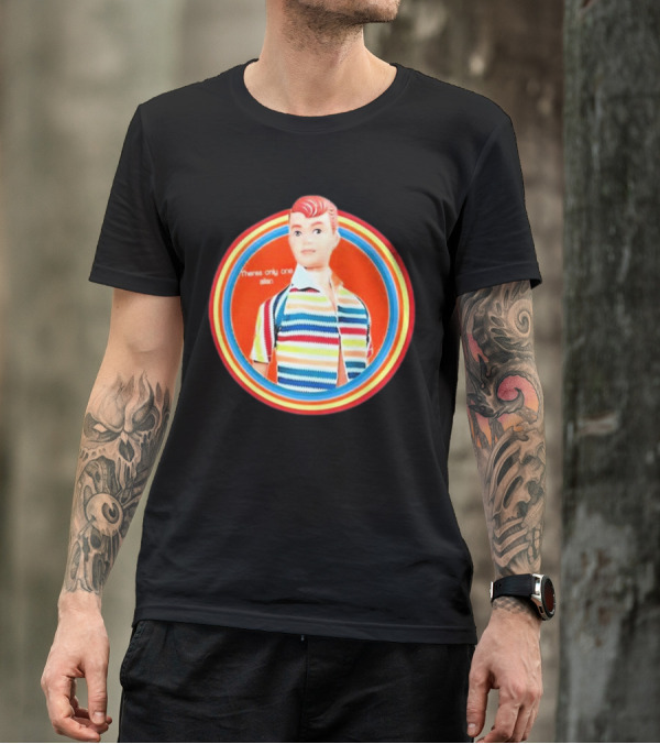 Sitcomabed Theres Only One Allan Retro Striped Doll T-Shirt