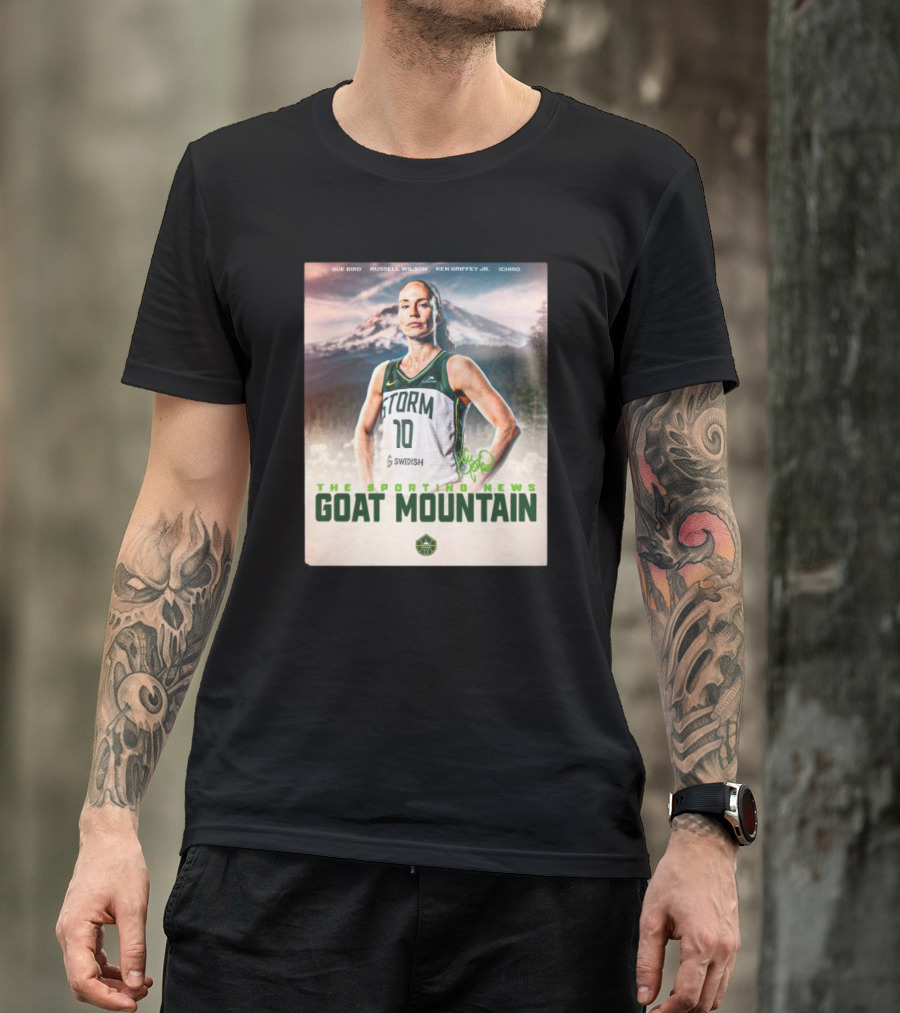 Sue Bird The Sporting News GOAT Mountain Storm 10 T-Shirt
