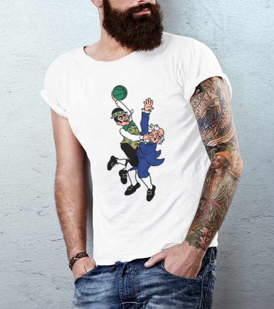 Boston Basketball Iconic Dunk Humor T-Shirt