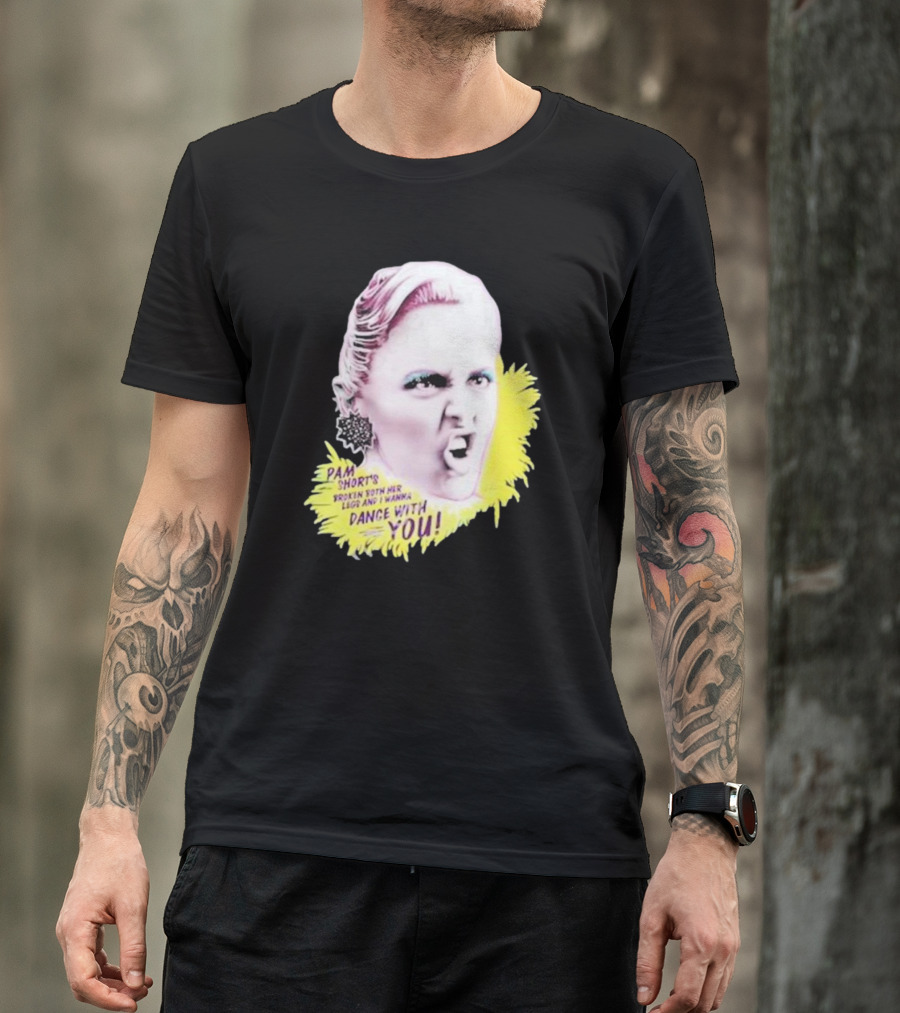 Pam Short’s Broken Both Her Legs And I Wanna Dance With You Nordacious Yellow Burst Expression T-Shirt