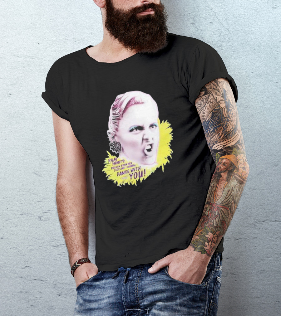 Pam Short’s Broken Both Her Legs And I Wanna Dance With You Nordacious Yellow Burst Expression T-Shirt