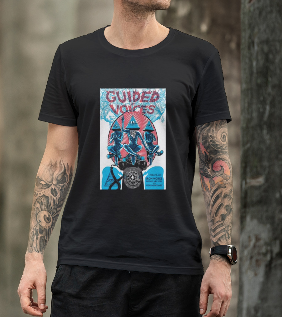 Guided By Voices Friday 8-4 Iron Works Buffalo New York Weird Nightmare T-Shirt