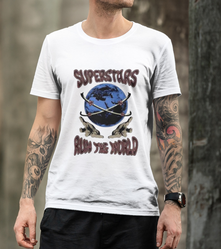 Superstars Run The World Planet T-Shirt