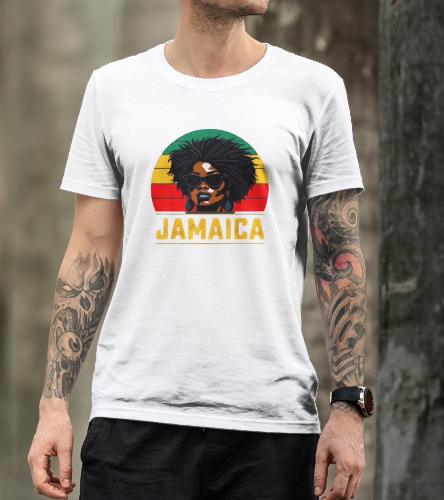 Jamaican Patriotic Women Jamaica Vintage T-Shirt