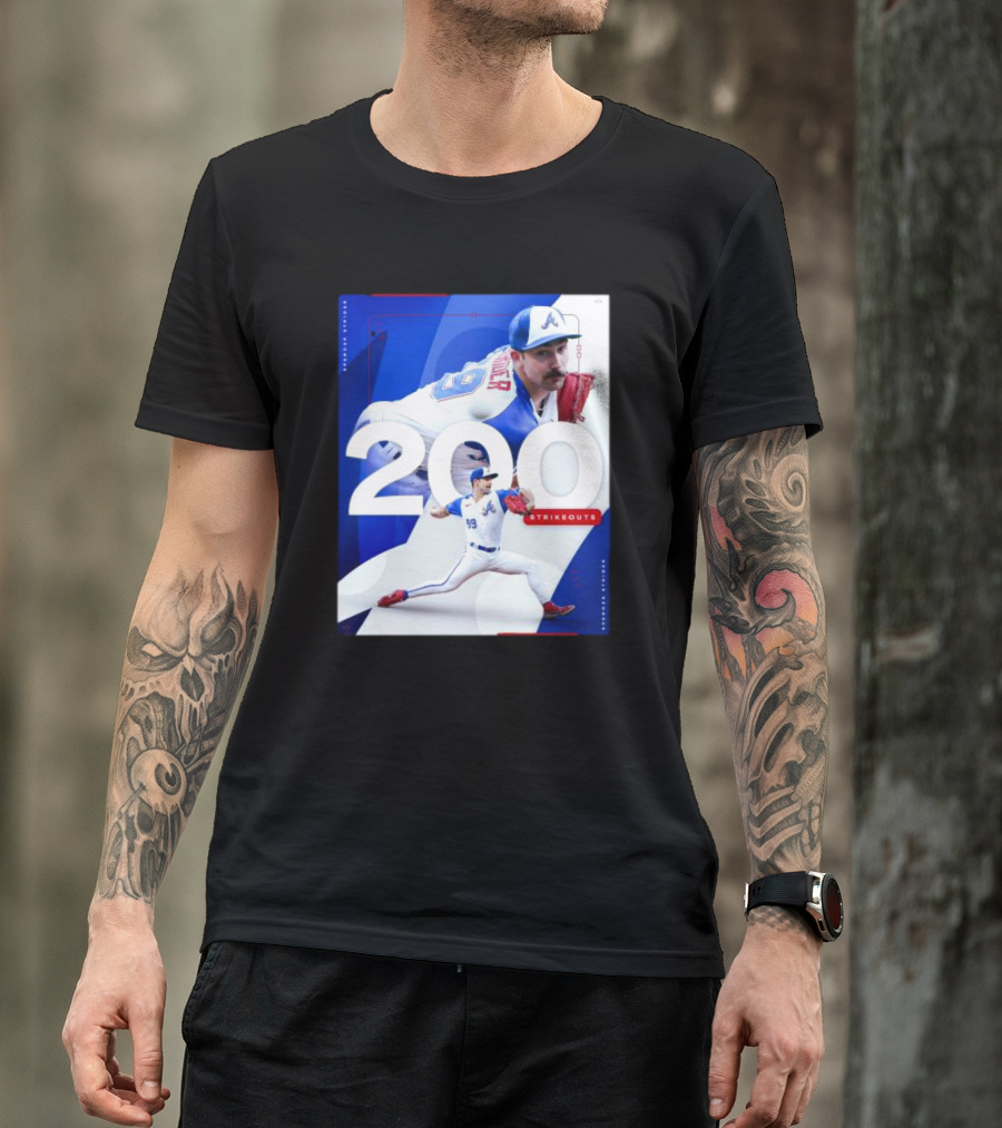 Spencer Strider 200 Strikeouts Season Braves Pitcher Milestone T-Shirt