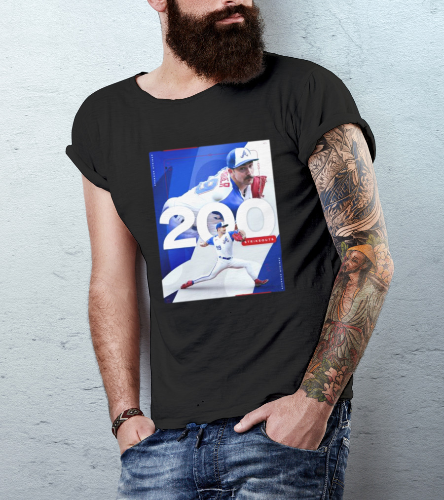 Spencer Strider 200 Strikeouts Season Braves Pitcher Milestone T-Shirt