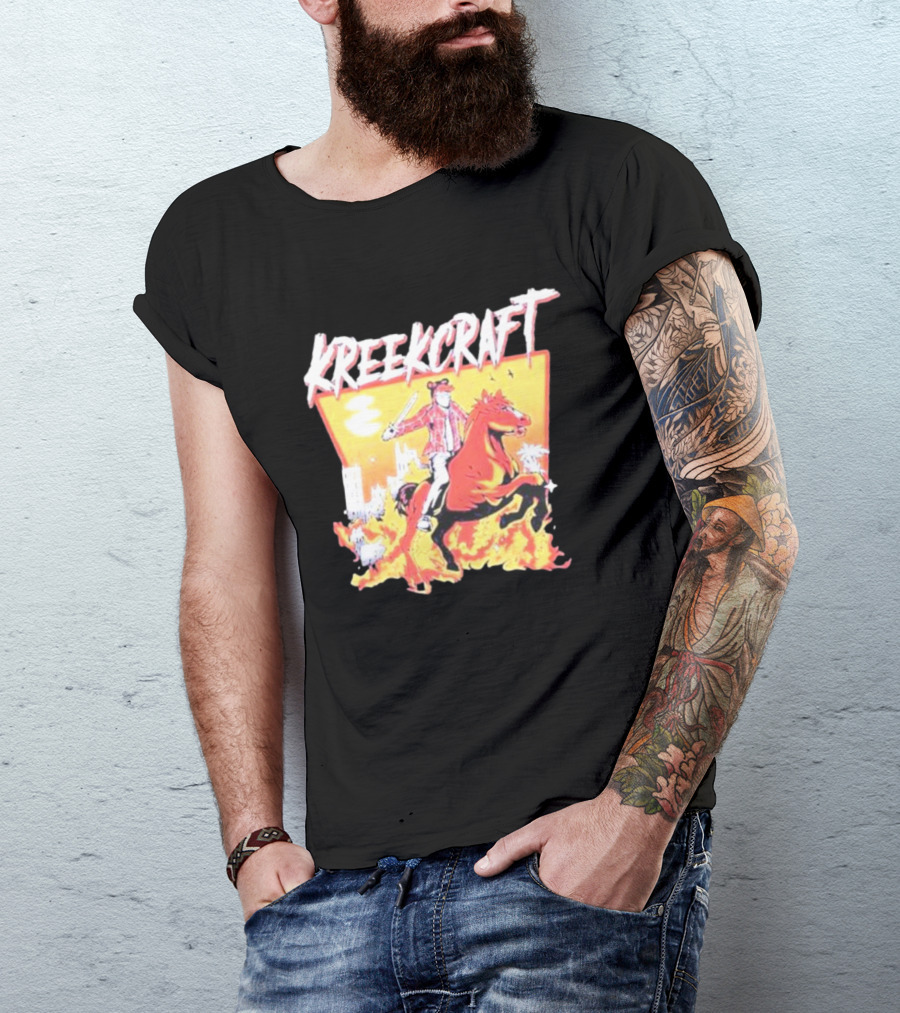 KreekCraft Fiery Horseback Adventure T-Shirt