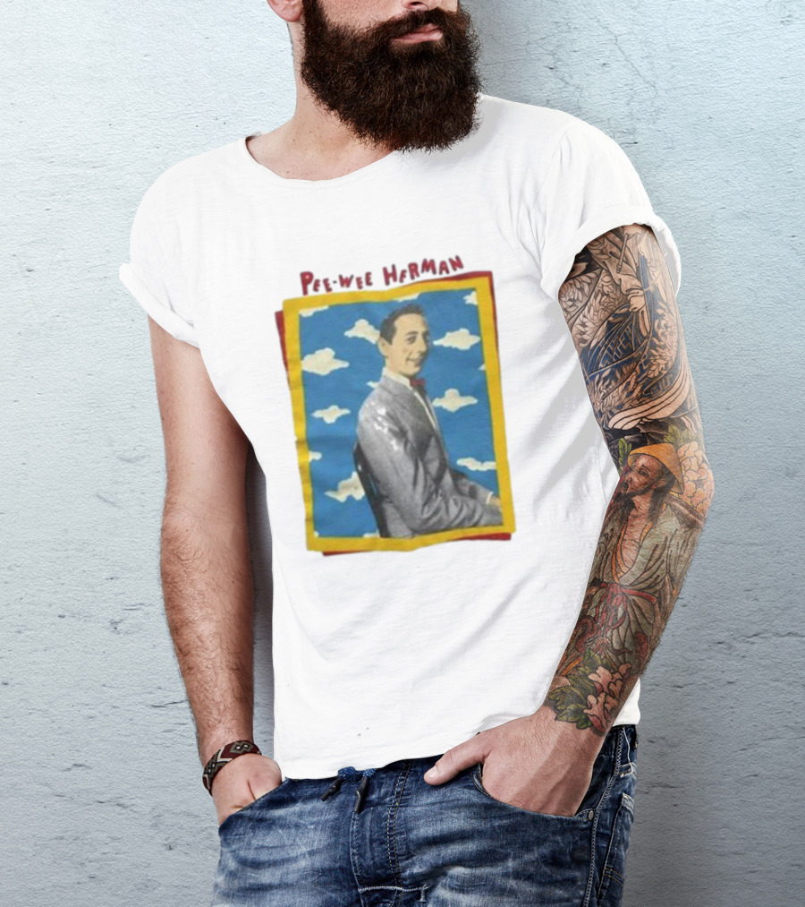 Pee Wee Herman Colorful Cloud Background T-Shirt