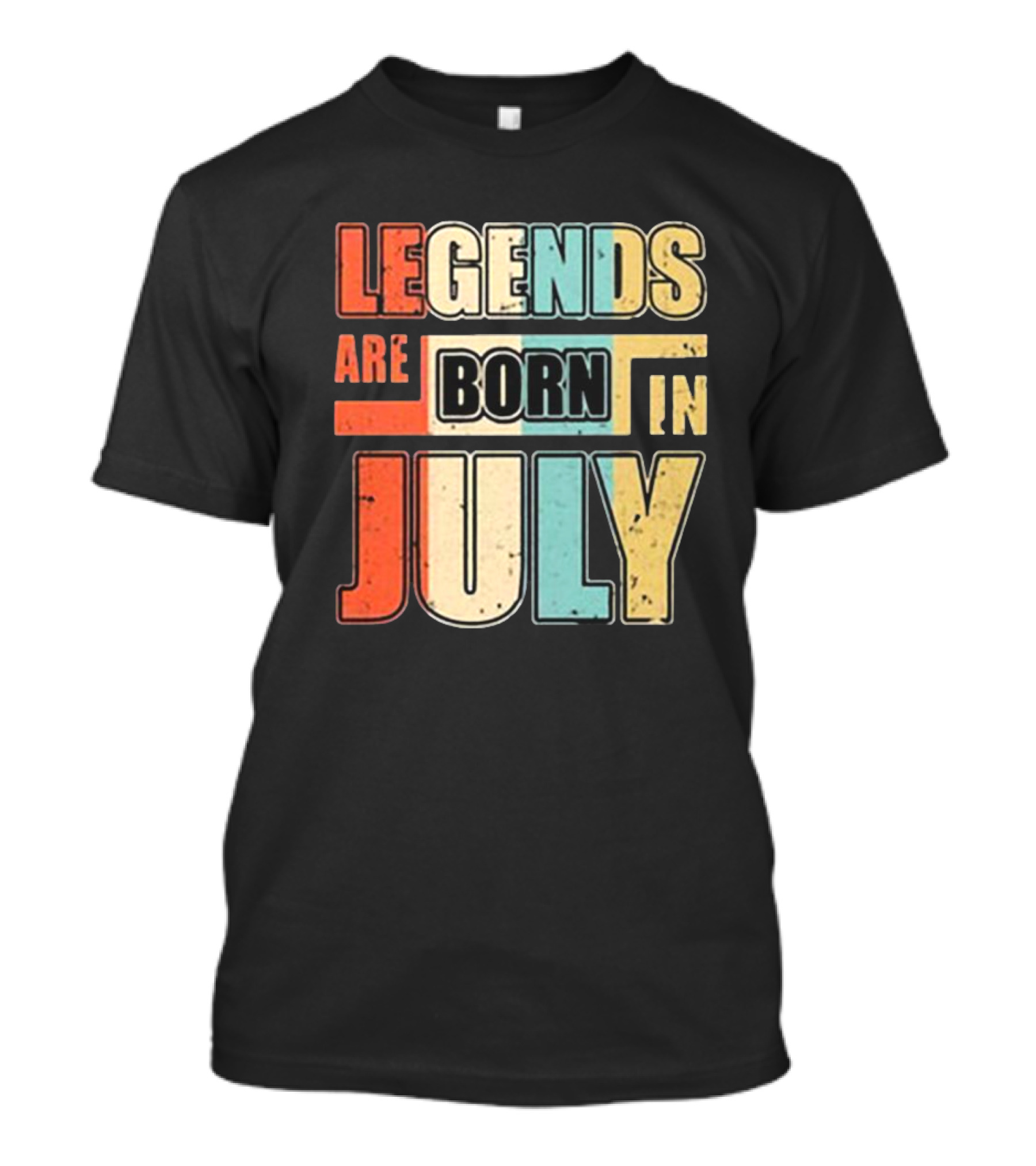 Legends Are Born In July Retro Vintage T-Shirt