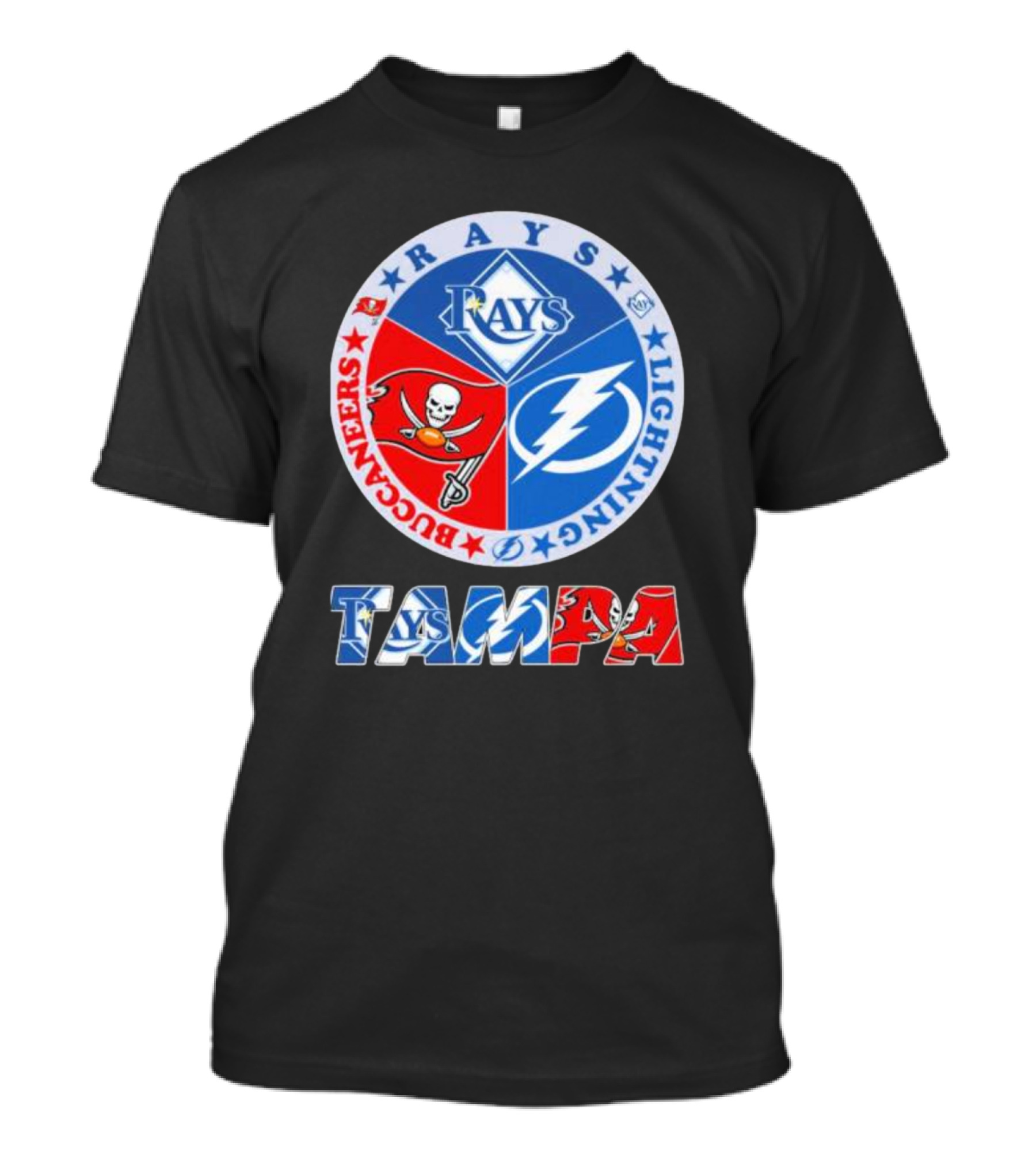 Tampa City Buccaneers Lightning Rays Team Sports T-Shirt