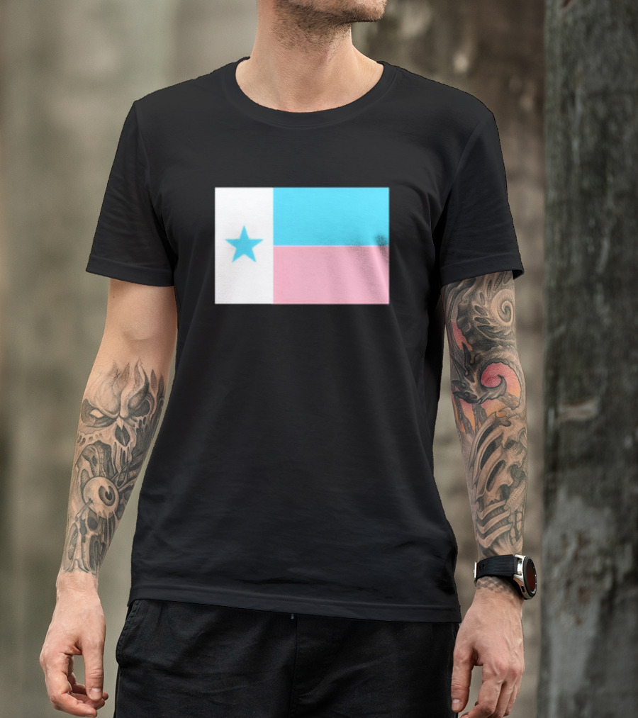 Flags Mashup Bot Texas Trans Pride Trans Texas Flag T-Shirt