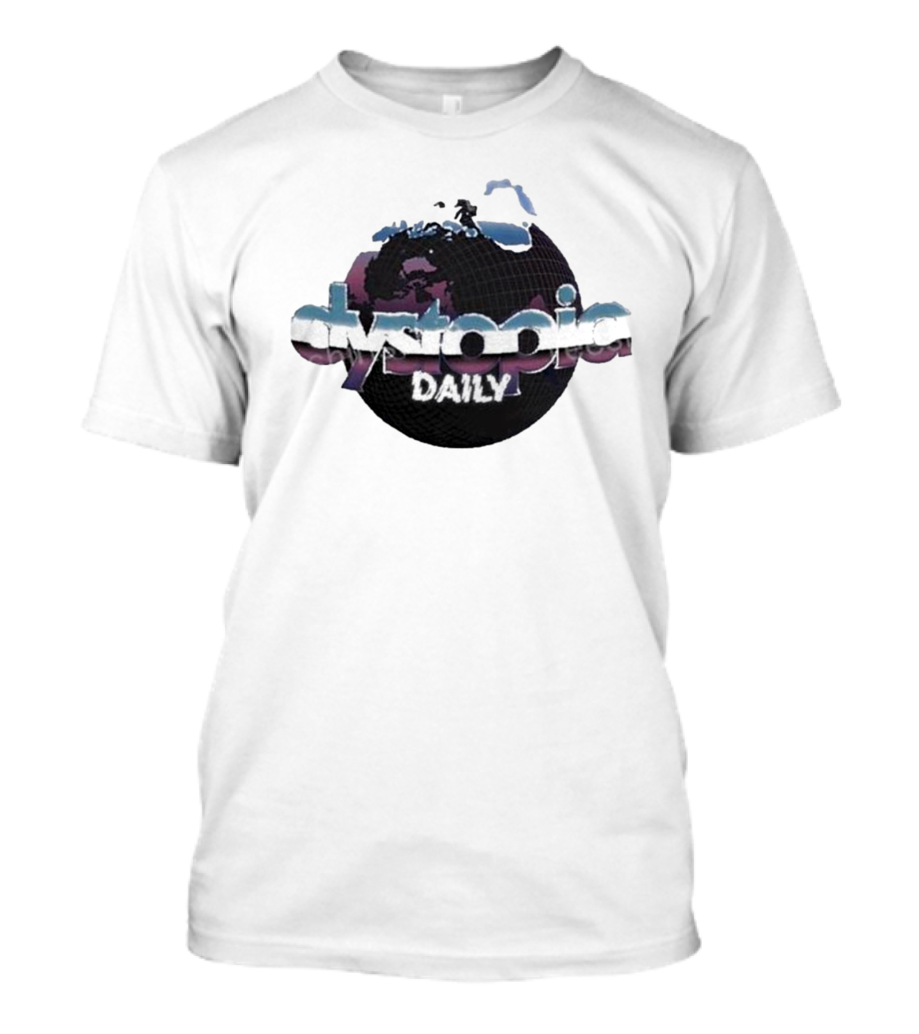 Daniel Howell Dystopia Daily World Map Sphere T-Shirt
