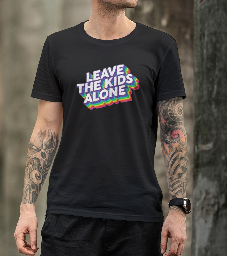 Gaysagainstgroomers Merch Leave The Kids Alone T-Shirt