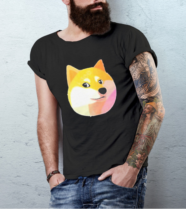 Getdoge Merch Doge Meme Coin Shiba Inu Face T-Shirt