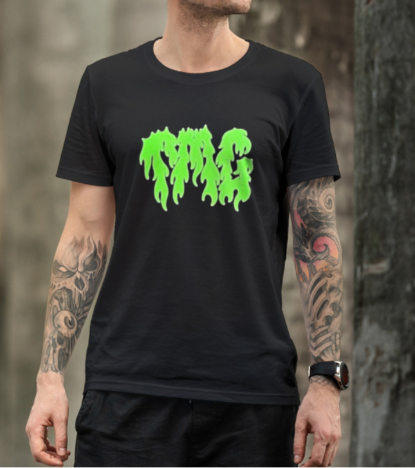 Slime TMG Drippy Neon Green Flame T-Shirt