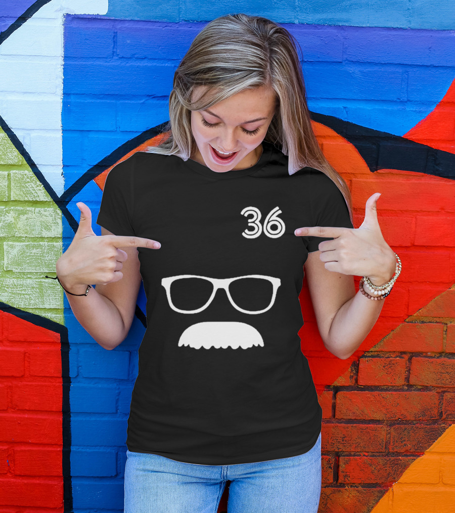 Trending Jays Fans Wearing 36 Davis Schneider Glasses And Moustache T-Shirt