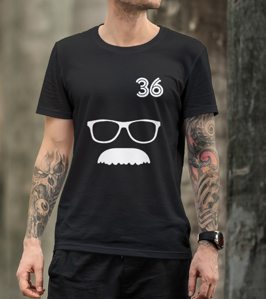 Trending Jays Fans Wearing 36 Davis Schneider Glasses And Moustache T-Shirt