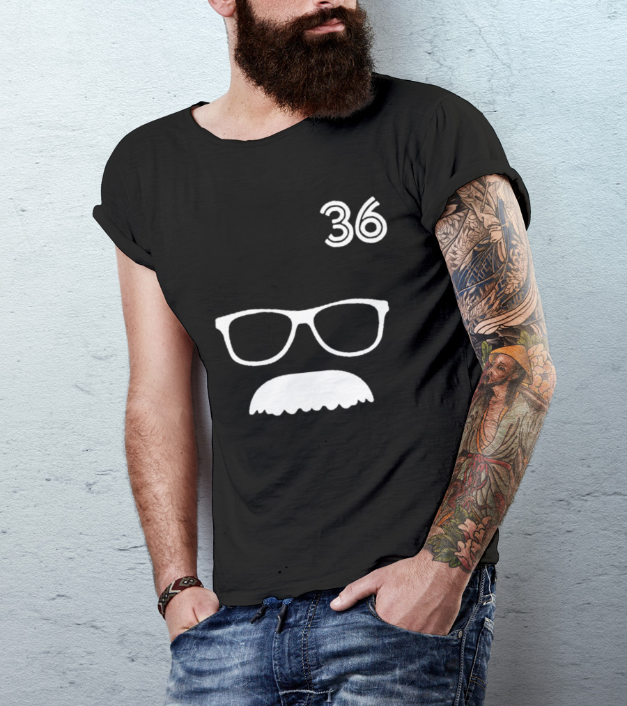 Trending Jays Fans Wearing 36 Davis Schneider Glasses And Moustache T-Shirt