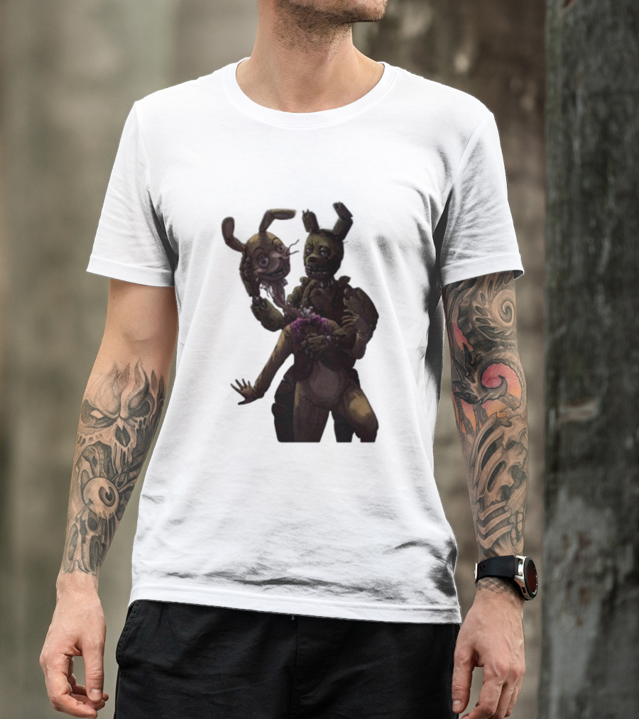 Gumchew Springtrap Malhare Battle Showdown Iconic Horror Character Face-off T-Shirt