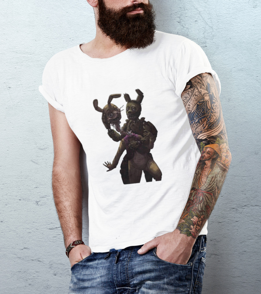 Gumchew Springtrap Malhare Battle Showdown Iconic Horror Character Face-off T-Shirt