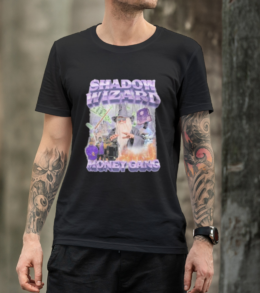 Shadow Wizard Money Gang Swagstimulus Magical Power Dollar Vibes T-Shirt
