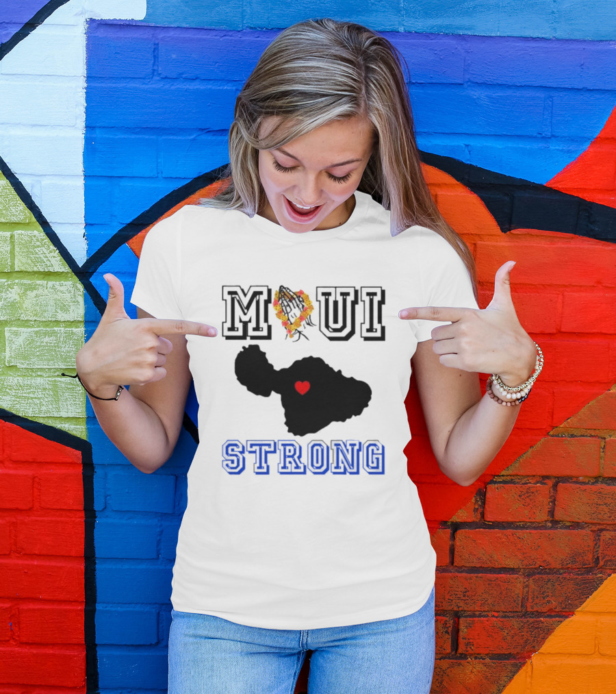 Maui Strong Support Hawaiian Island Lahaina Sunset Summer T-Shirt