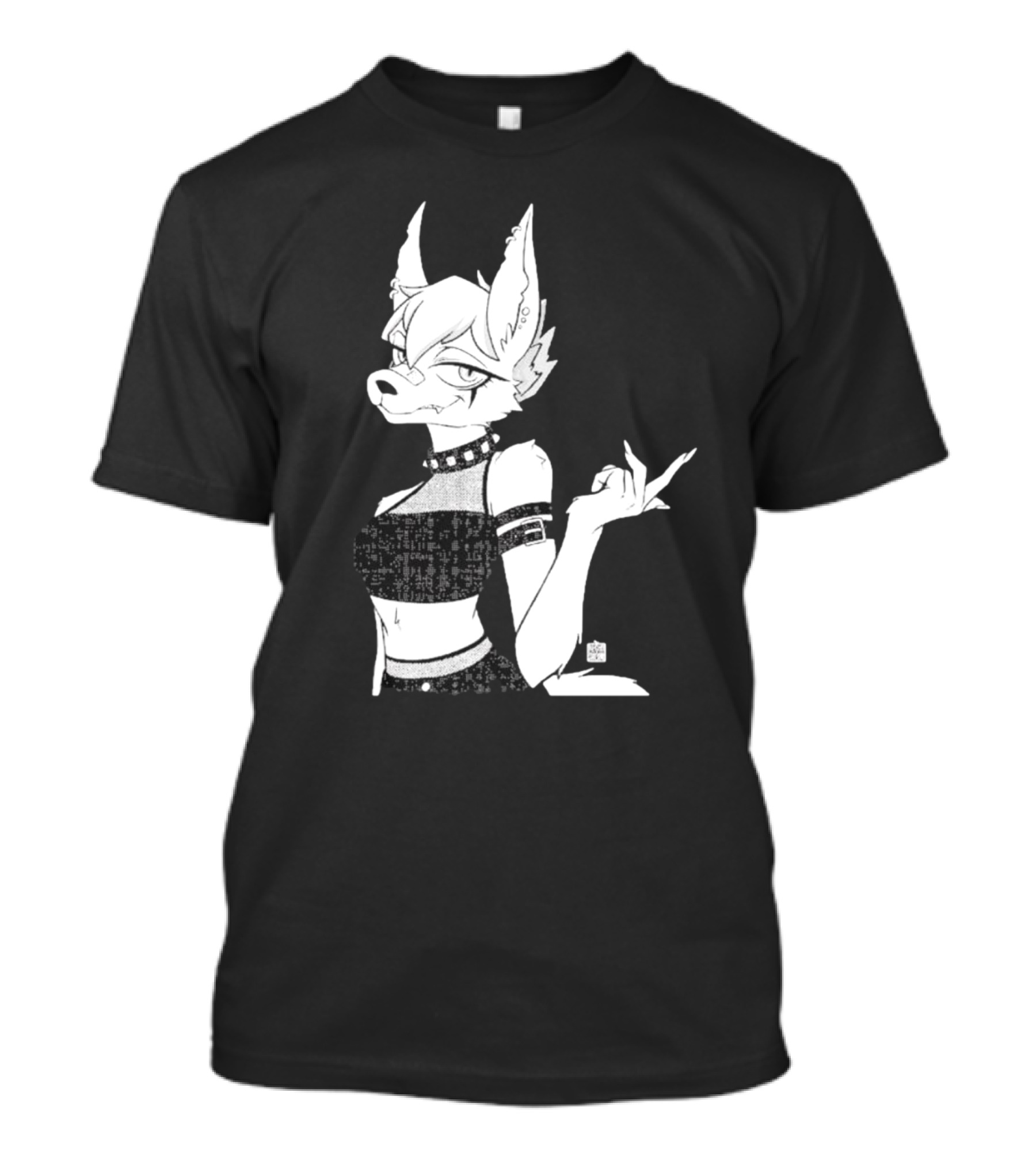 Unbiased Furry Struggles Punk Girl Jackal Edgy T-Shirt
