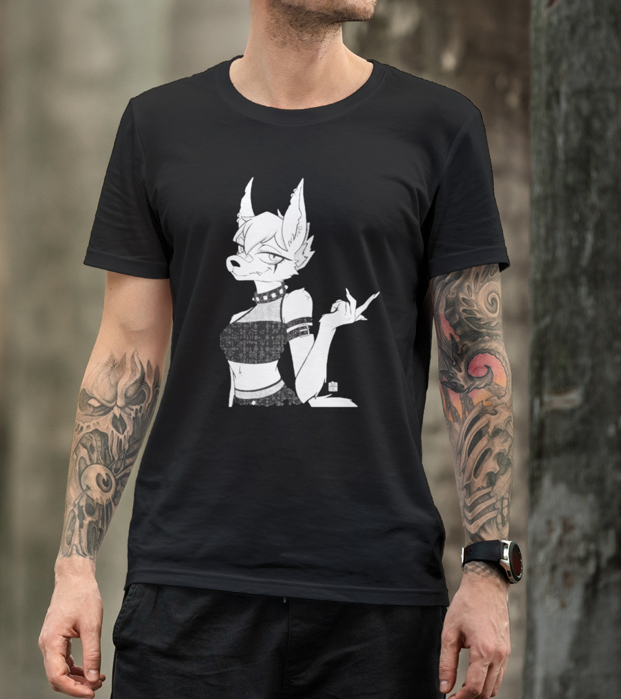 Unbiased Furry Struggles Punk Girl Jackal Edgy T-Shirt