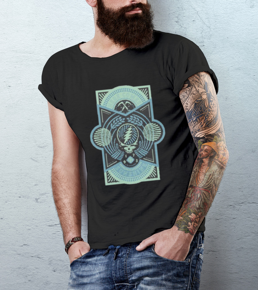 Grateful Dead Here Comes Sunshine Lightning Skull Mandala T-Shirt