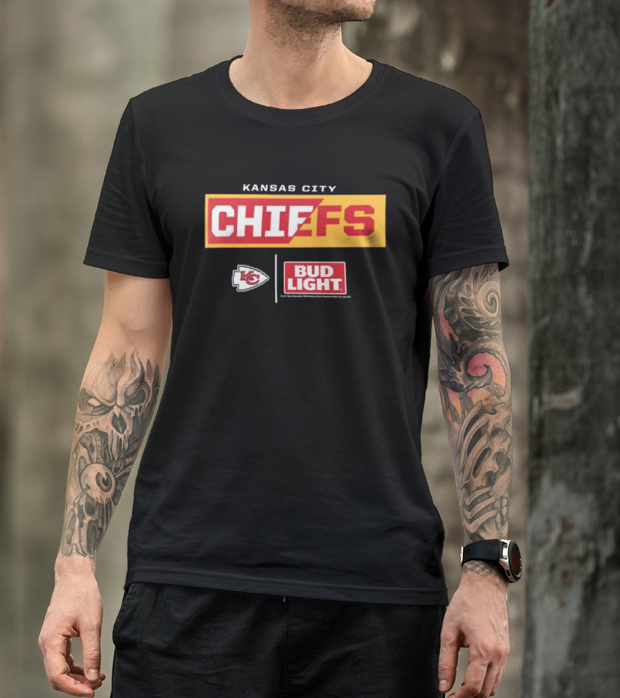 Kansas City Chiefs Bud Light NFL Partnership T-Shirt