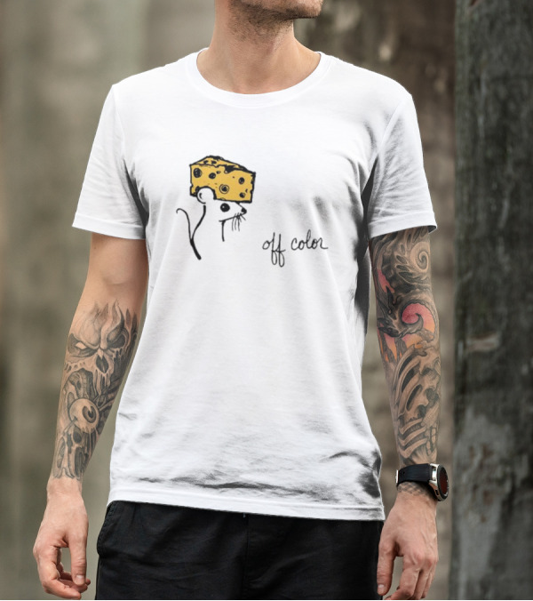 Cheesehead Mouse Off Color Sketch With Cheese Hat T-Shirt