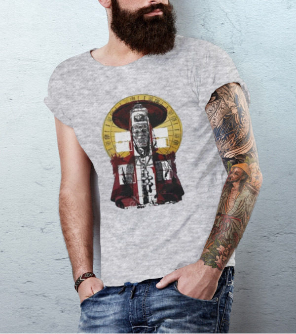 Dozens Of Rebel Moon Roman Numeral Halo Clergyman T-Shirt
