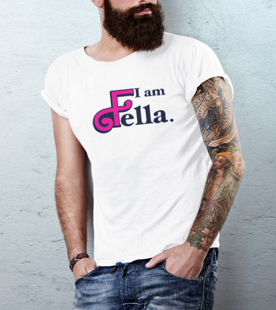 Nafo I Am Fella Bold Swirl Lettering T-Shirt