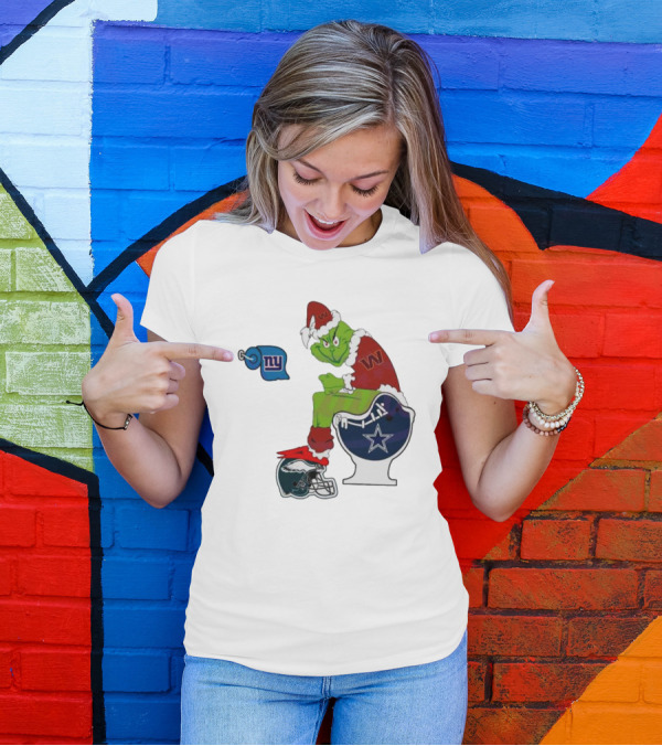 The Grinch New York Giants Dallas Cowboys Philadelphia Eagles Washington Commanders NFL Rivalry T-Shirt