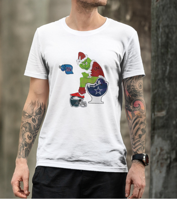 The Grinch New York Giants Dallas Cowboys Philadelphia Eagles Washington Commanders NFL Rivalry T-Shirt
