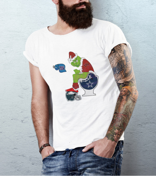 The Grinch New York Giants Dallas Cowboys Philadelphia Eagles Washington Commanders NFL Rivalry T-Shirt