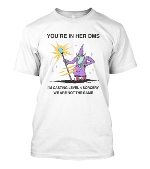 You’re In Her DMs I’m Casting Level 4 Sorcery Wizard With Magical Staff We Are Not The Same T-Shirt
