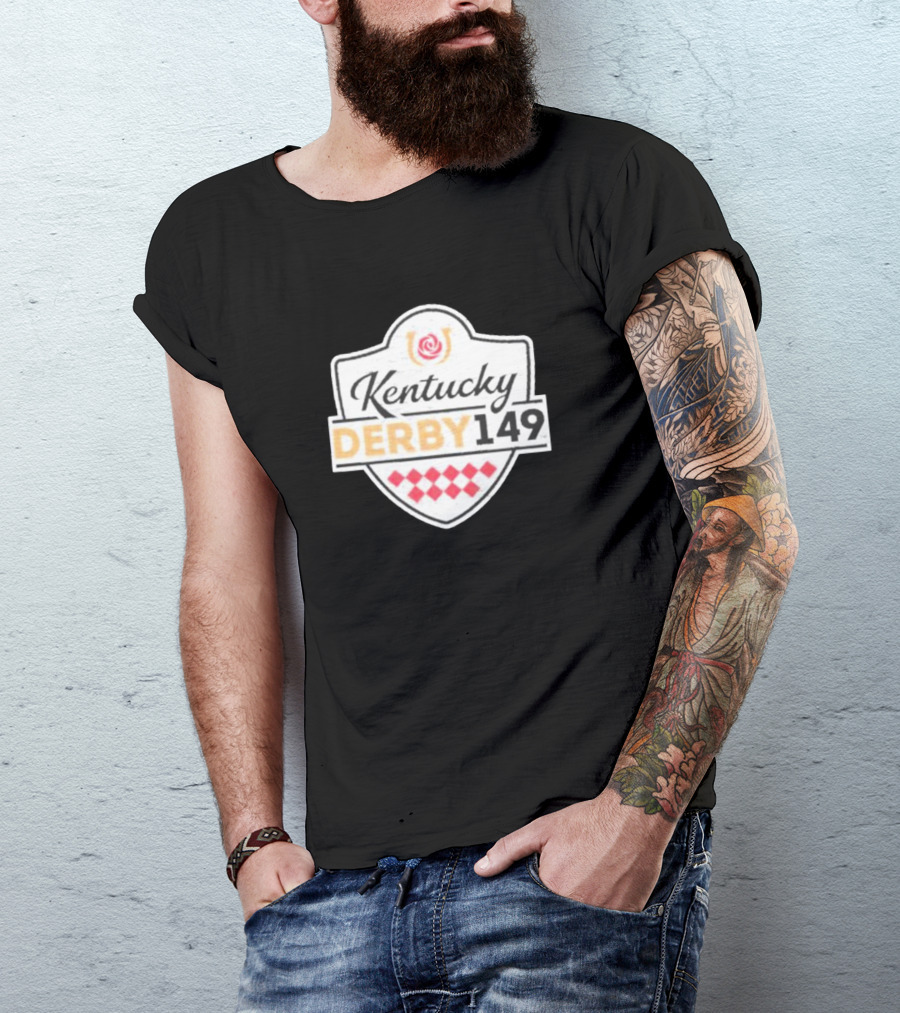 Kentucky Derby 149 Shield Logo Store 47 Black Premier Franklin T-Shirt