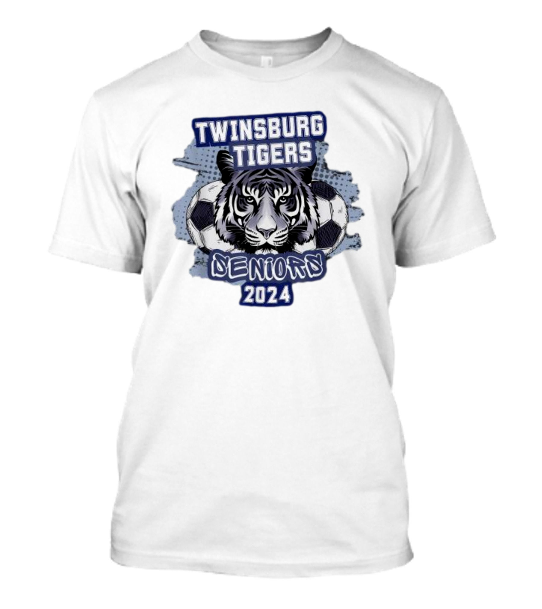 Twinsburg Tigers Seniors 2024 Tiger Face Soccer T-Shirt