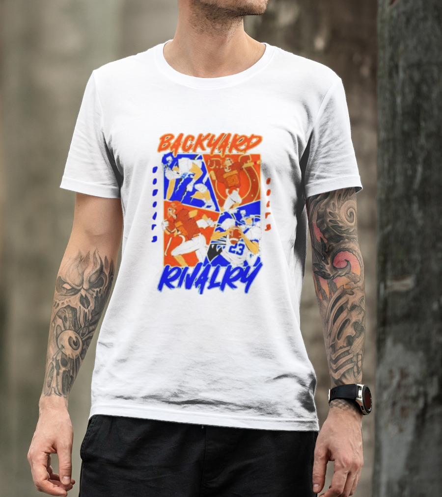 BACKYARD RIVALRY BOBCATS COLTS FOOTBALL GAME DAY MATCHUP T-Shirt