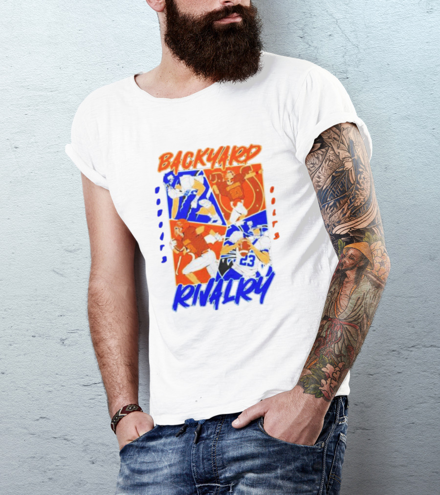 BACKYARD RIVALRY BOBCATS COLTS FOOTBALL GAME DAY MATCHUP T-Shirt