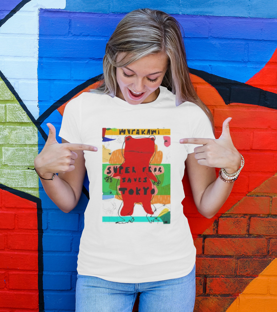 Super Frog Saves Tokyo Haruki Murakami T-Shirt