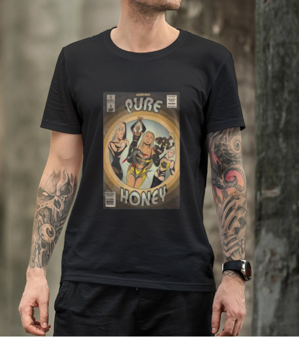 Ajanie Hiress Pure Honey Vintage Comic Style Cover T-Shirt