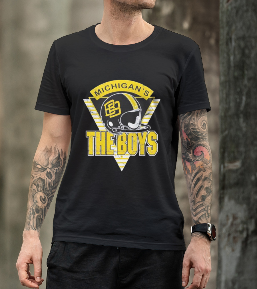 Bussin’ With The Boys Michigan’s The Boys Helmet T-Shirt