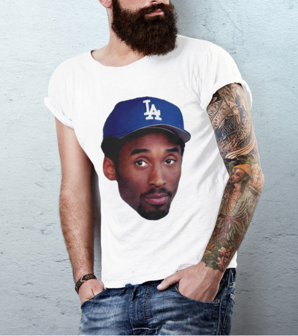 Kobe Bryant In LA Dodgers Hat T-Shirt