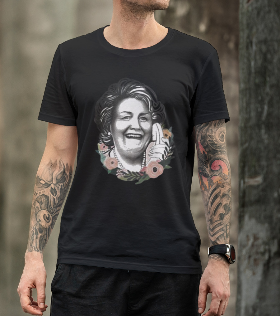 Nordacious Hyacinth With Floral Accents And Phone Gesture T-Shirt