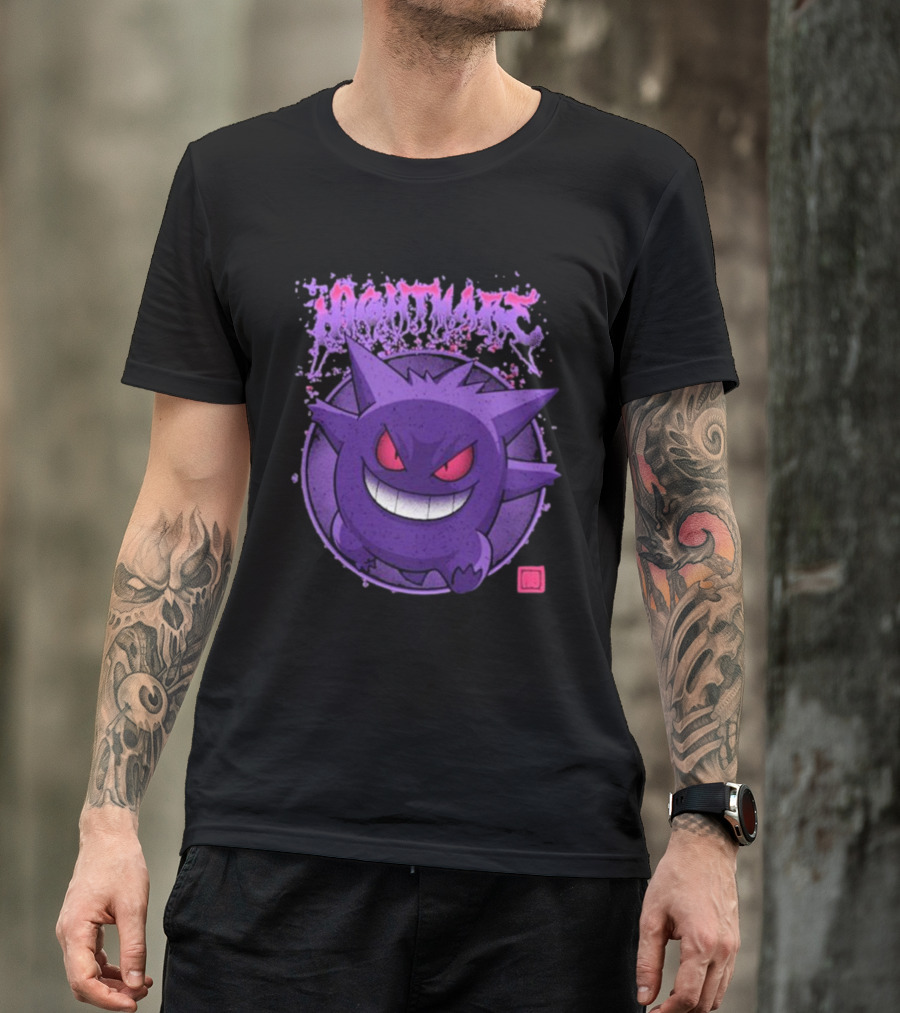Pokemon Gengar Nightmare Purple Grinning Smirk T-Shirt
