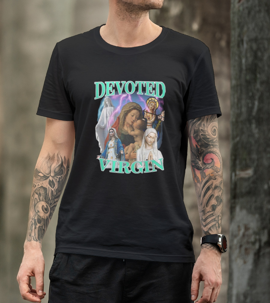 Devoted Virgin Mary Iconic Religious T-Shirt