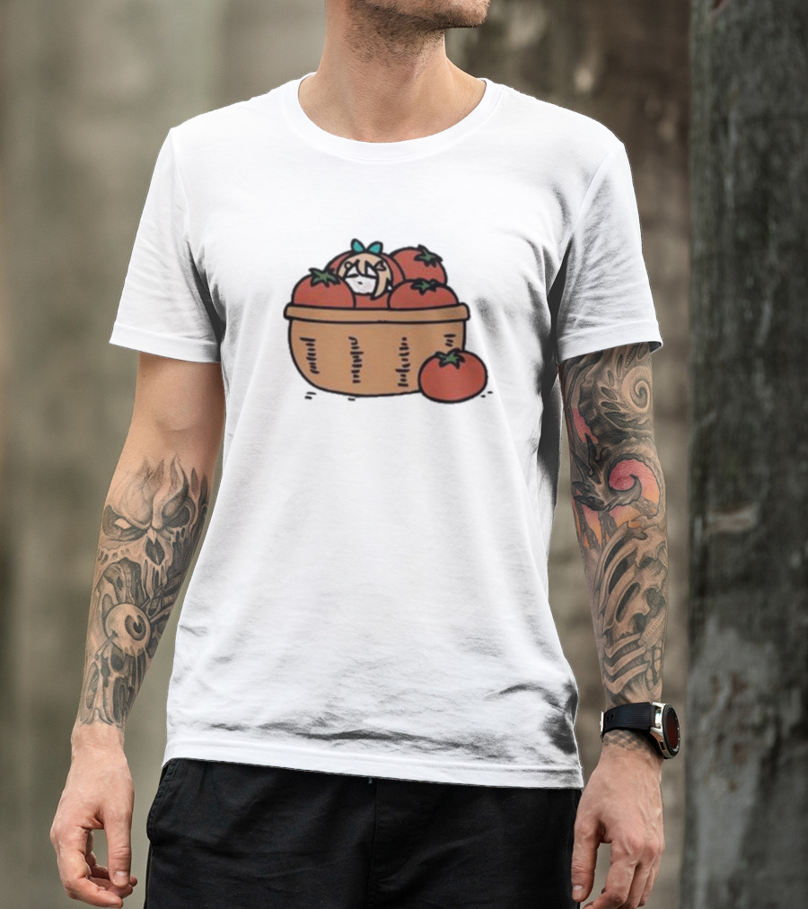 Pomato Anime Character In Tomato Basket T-Shirt
